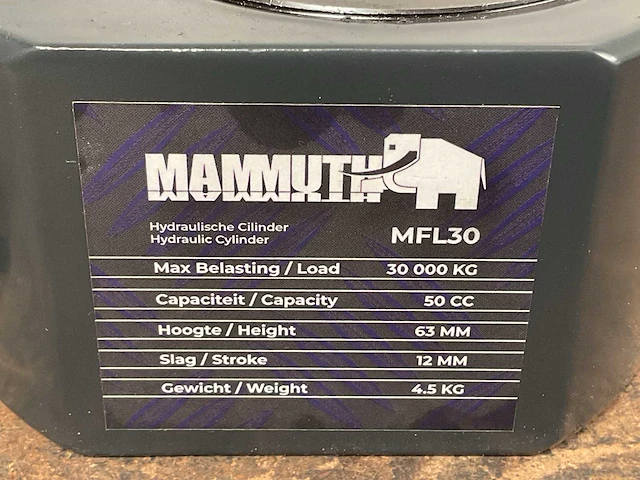 Mammuth mfl30 hydraulische cylinder - afbeelding 3 van  3