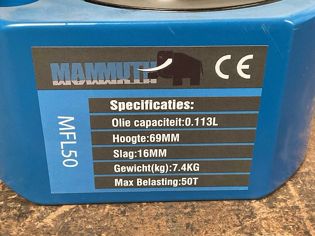Mammuth mfl50 hydraulische cylinder - afbeelding 3 van  3