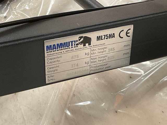 Mammuth ml75ha hefbrug - afbeelding 5 van  5