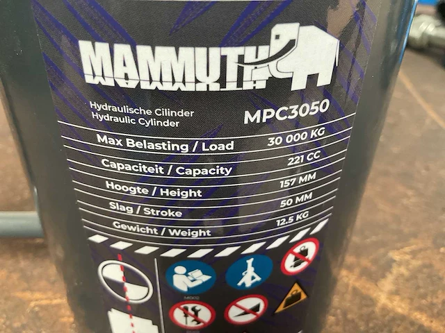 Mammuth mpc3050 hydraulische cylinder - afbeelding 3 van  3