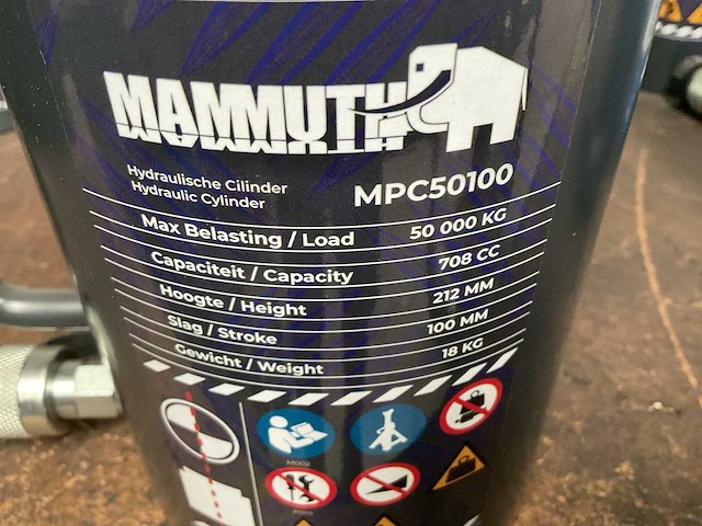 Mammuth mpc50100 hydraulische cylinder - afbeelding 3 van  3