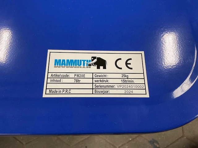 Mammuth pw20e parts washer - afbeelding 5 van  5