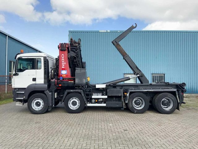 Man - tga 41.440 8x4 - hmf 60 tonmeter laadkraan - 20 ton afzetbaar haakarmsysteem - afbeelding 2 van  57