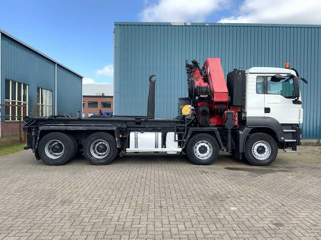 Man - tga 41.440 8x4 - hmf 60 tonmeter laadkraan - 20 ton afzetbaar haakarmsysteem - afbeelding 55 van  57