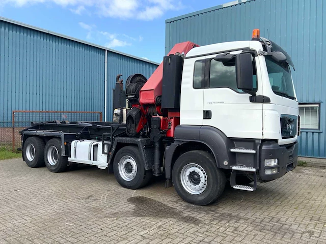 Man - tga 41.440 8x4 - hmf 60 tonmeter laadkraan - 20 ton afzetbaar haakarmsysteem - afbeelding 56 van  57