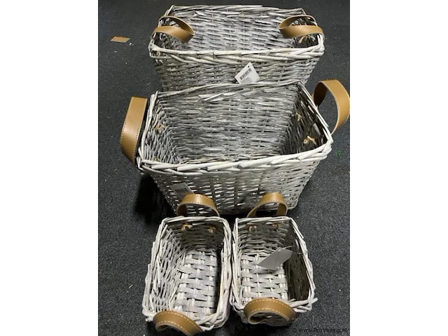 Mandenset - 38x28 cm - 6 stuks - afbeelding 1 van  2