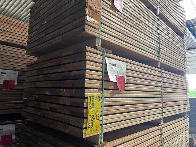 Mandioqueira vlonderplanken 2000x120x21mm (65x) - afbeelding 4 van  4