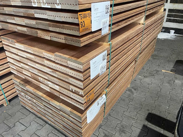Mandioqueira vlonderplanken 2500x120x21mm (100x) - afbeelding 4 van  4