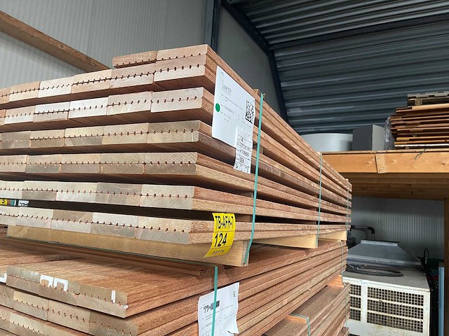 Mandioqueira vlonderplanken 2500x120x21mm (100x) - afbeelding 4 van  4