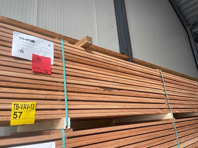 Mandioqueira vlonderplanken 3000x120x21mm (132x) - afbeelding 4 van  4