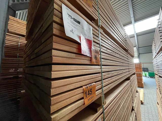 Mandioqueira vlonderplanken 3000x120x21mm (61x) - afbeelding 4 van  4