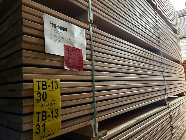 Mandioqueira vlonderplanken 3000x120x21mm (66x) - afbeelding 4 van  4