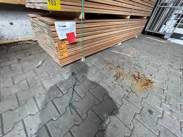 Mandioqueira vlonderplanken 3000x120x21mm (66x) - afbeelding 4 van  4