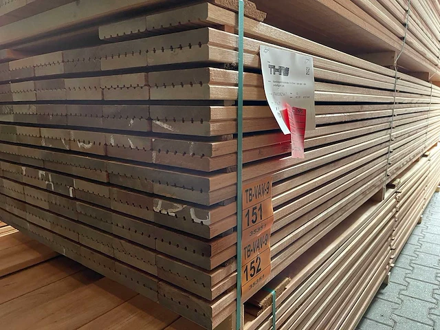 Mandioqueira vlonderplanken 3500x120x21mm (65x) - afbeelding 4 van  4
