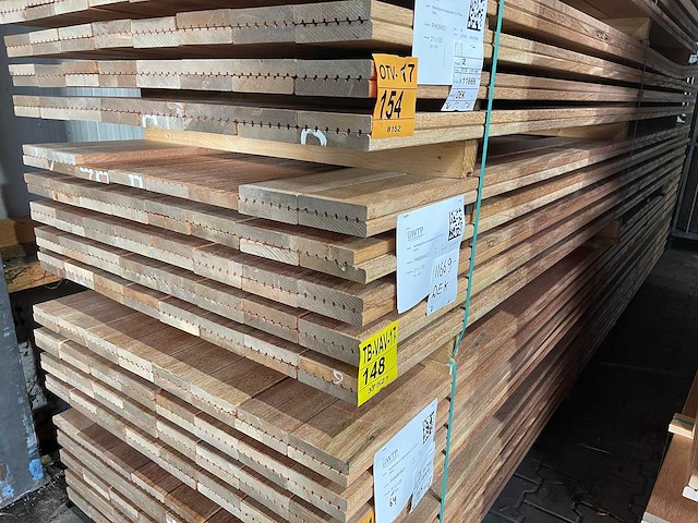 Mandioqueira vlonderplanken 3500x120x21mm (76x) - afbeelding 4 van  4