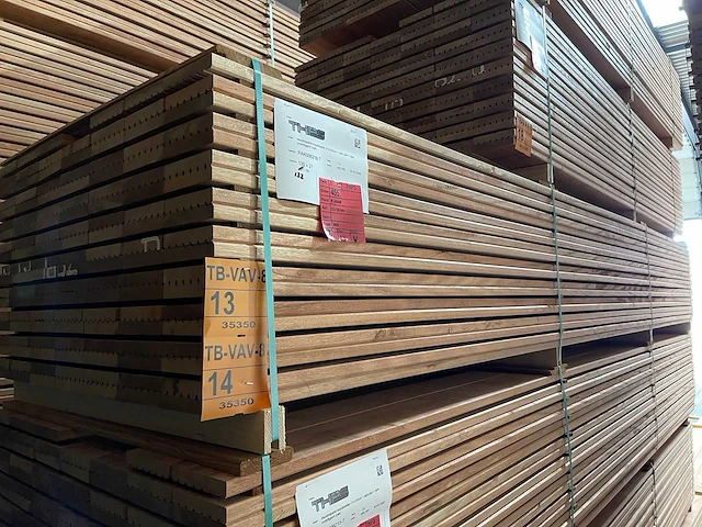 Mandioqueria vlonderplanken 3500x120x21mm (66x) - afbeelding 4 van  4