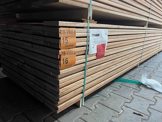 Mandioqueria vlonderplanken 4000x120x21mm (64x) - afbeelding 4 van  4