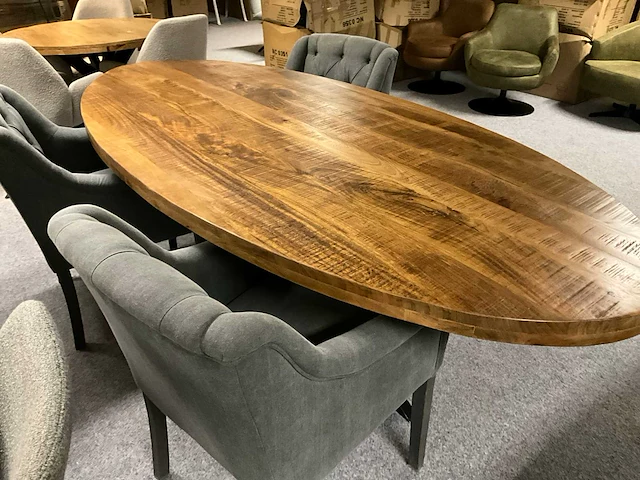 Mango ovale eetkamertafel - afbeelding 3 van  10