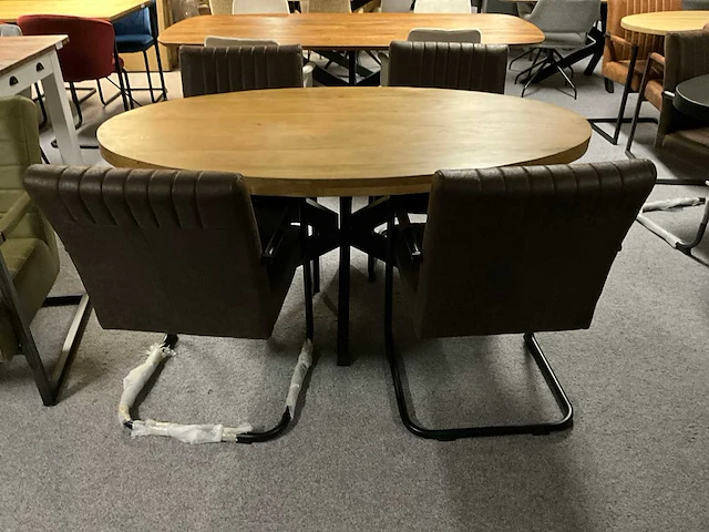 Mango ovale eetkamertafel - afbeelding 3 van  10