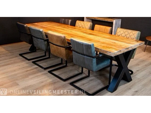 Mangohout eettafel 300x100, mango - afbeelding 1 van  3