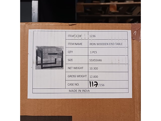 Mangohout nacht kastje, 2025 - afbeelding 2 van  3