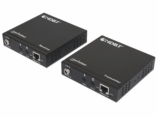 Manhattan 207973 audio/video extender avzender & ontvanger zwart - afbeelding 1 van  5
