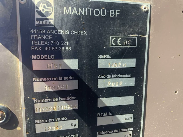 Manitou mrt 1432 turbo verreiker - afbeelding 31 van  40