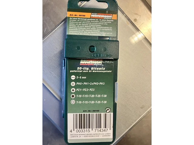 Mannesmann bitset 20 delig in cassette - afbeelding 3 van  7
