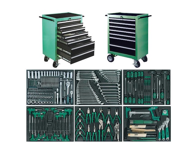 Mannesmann greenline - 6 inlay's gereedschap - 321 delig 10 jaar garantie! - afbeelding 2 van  3