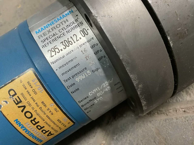 Mannesmann rexroth 295-30612.00 cylinder assembly - afbeelding 3 van  3