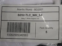 Mantis world bd 2001 - wit t-shirt - 3-6mnd - aantal 3 stuks - afbeelding 3 van  3