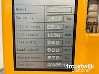 Manuele stapelaar 1500kg 2.5m dubbele ketting - afbeelding 9 van  10