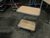 Manutan - plateauwagen v.v. 2 etages 66x46x78cm - afbeelding 1 van  1