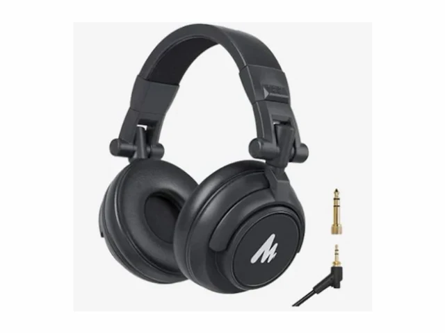 Maono mh601 dj koptelefoon met draad studio koptelefoon over ear hoofdtelefoon zwart - afbeelding 1 van  1