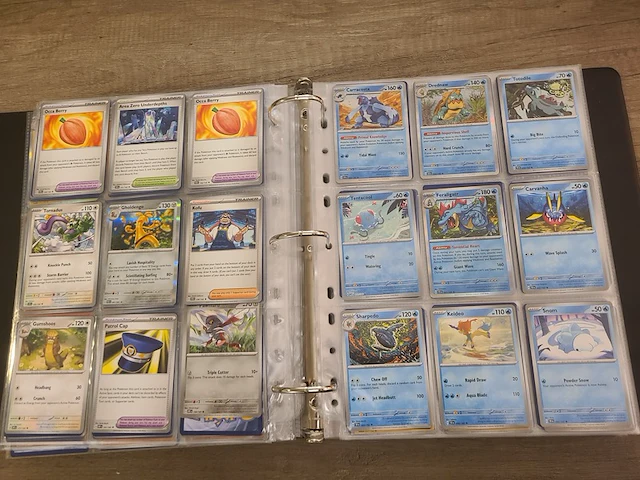 Map vol met (zeldzame) pokémonkaarten + gevulde pokémon tins - afbeelding 16 van  41
