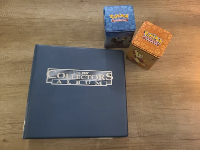Map vol met (zeldzame) pokémonkaarten + gevulde pokémon tins - afbeelding 36 van  41