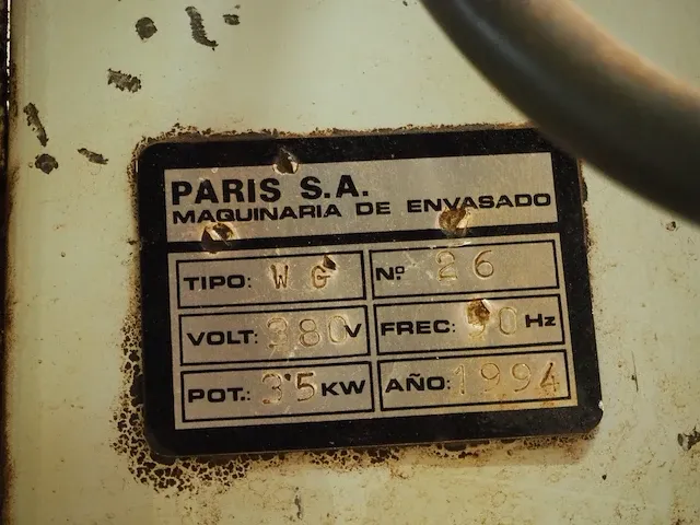 Maquinaria de envase y embalaje paris s.a - afbeelding 9 van  18