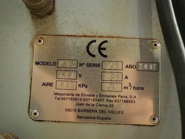 Maquinaria de envase y embalaje paris s.a - afbeelding 22 van  32