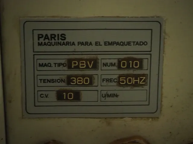 Maquinaria de envase y embalaje paris s.a - afbeelding 22 van  32
