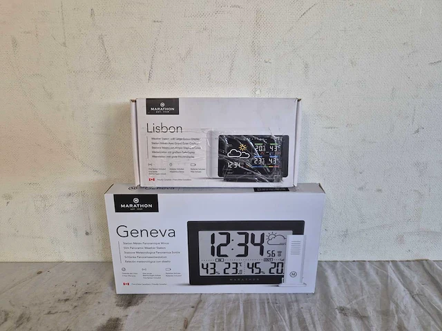 Marathon mw lisbon weerstation | geneva wandklok - afbeelding 2 van  2