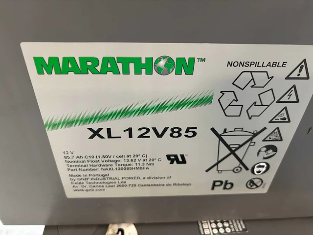 Marathon xl12v85 accu (2x) - afbeelding 3 van  4