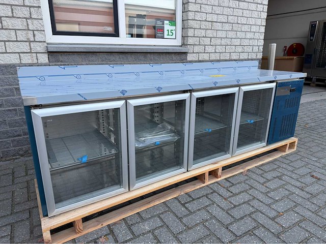 Marecos - 4 glas deurs + opstaande rand - koelwerkbank - afbeelding 1 van  7