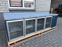 Marecos - 4 glas deurs + opstaande rand - koelwerkbank