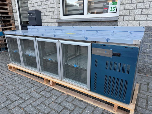 Marecos - 4 glas deurs + opstaande rand - koelwerkbank - afbeelding 2 van  7