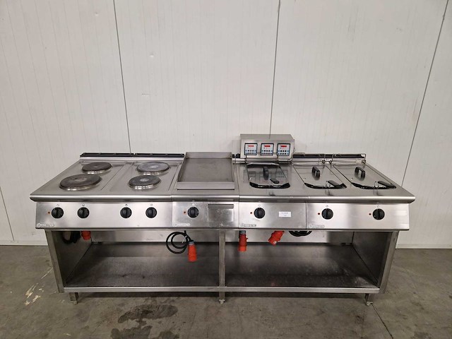Mareno - kooklijn - 4-pits fornuis/bakplaat/dubbele friteuse - afbeelding 1 van  3