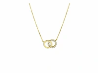 Marie- celeste ketting zirkonia goud - afbeelding 1 van  1