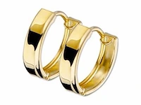 Marie celeste klapoorringen 3,0 mm vlak12.5 mm goud - afbeelding 1 van  1
