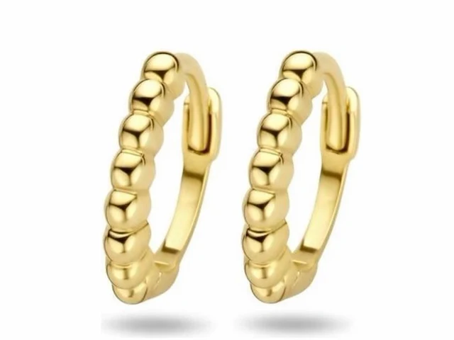 Marie celeste klapoorringen bolletjes 10 mm - goud - afbeelding 1 van  1