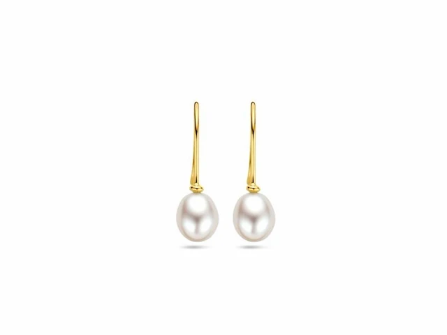 Marie celeste oorhangers parel franse haak 6.5 goud - afbeelding 1 van  1