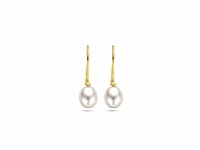 Marie celeste oorhangers parel franse haak 6.5 goud - afbeelding 1 van  1